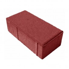 Тротуарная плитка красная "Кирпичик" 200х100х60 мм, вибропресс
